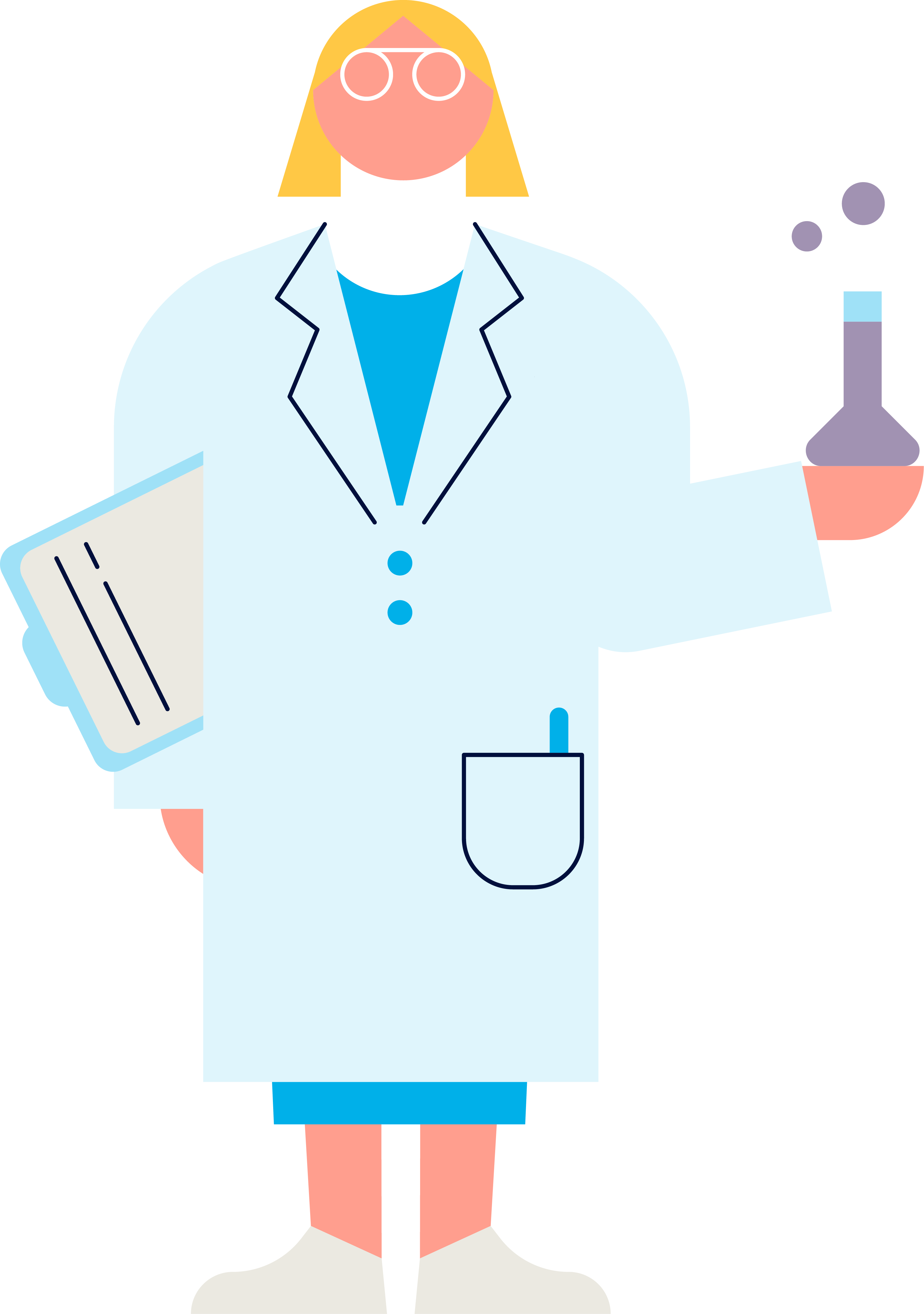 Woman Chemist Illustration